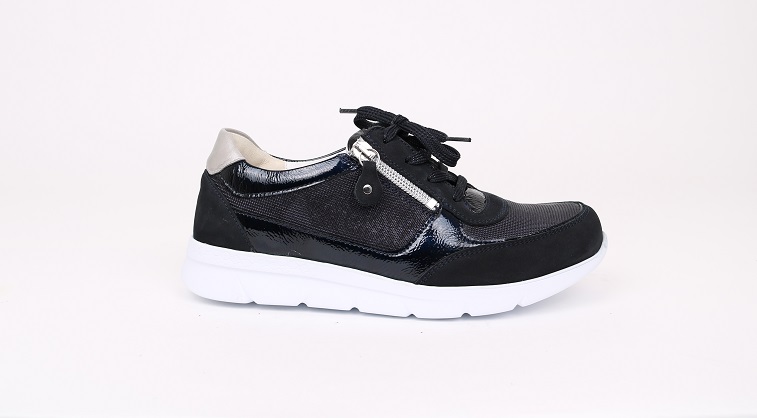 Waldläufer 661003 K-Jenny blauw veterschoen - Vreeken schoenen Alblasserdam