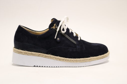 Durea 6265 K blauw veterschoen