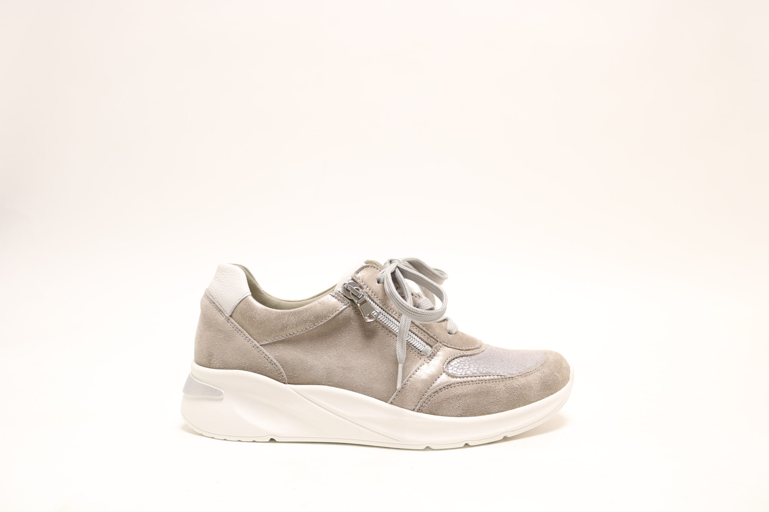 Waldläufer 715H02 H Dilara licht grijs veterschoen