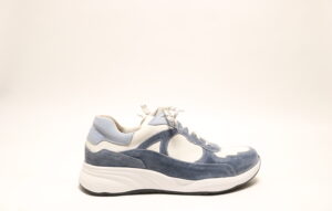 Durea 6283 H Denim-wit veterschoen