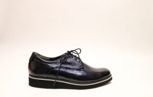 Durea 6191 G Donkerblauwblauw lak veterschoen