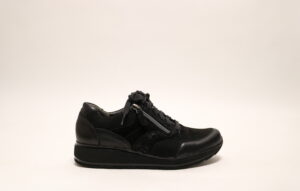 Durea 6279 K Zwart veterschoen