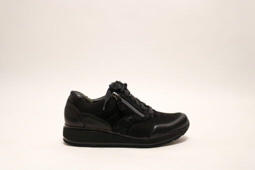 Durea 6279 H Zwart veterschoen