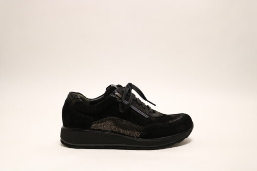 Durea 6263 H Zwart veterschoen