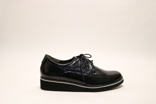 Durea 6191 H Zwart lak veterschoen