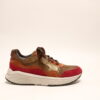 Xsensible Golden Gate Lady Bruin bordo goud veterschoen