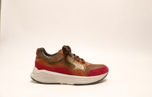 Xsensible Golden Gate Lady Bruin bordo goud veterschoen