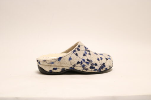 Berkemann 01028 Donata Wit/blauw H pantoffels