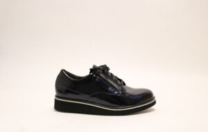 Durea 6265 K Blauw lak veterschoen