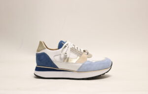 Footnotes 32007 K Blauw Wit veterschoen