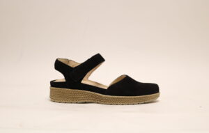 Durea 5923 H Zwart Bandschoen