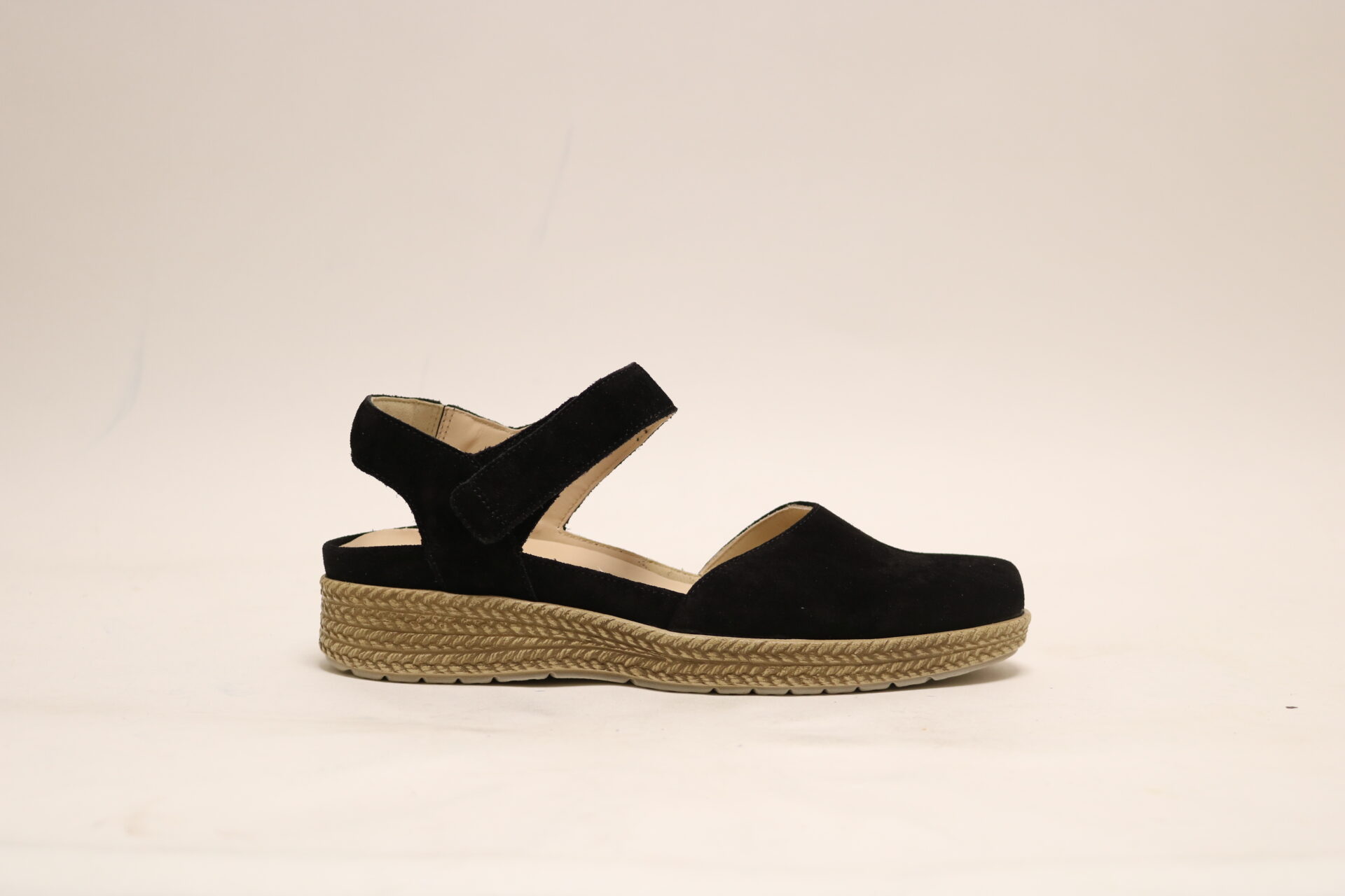 Durea 5923 H Zwart Bandschoen