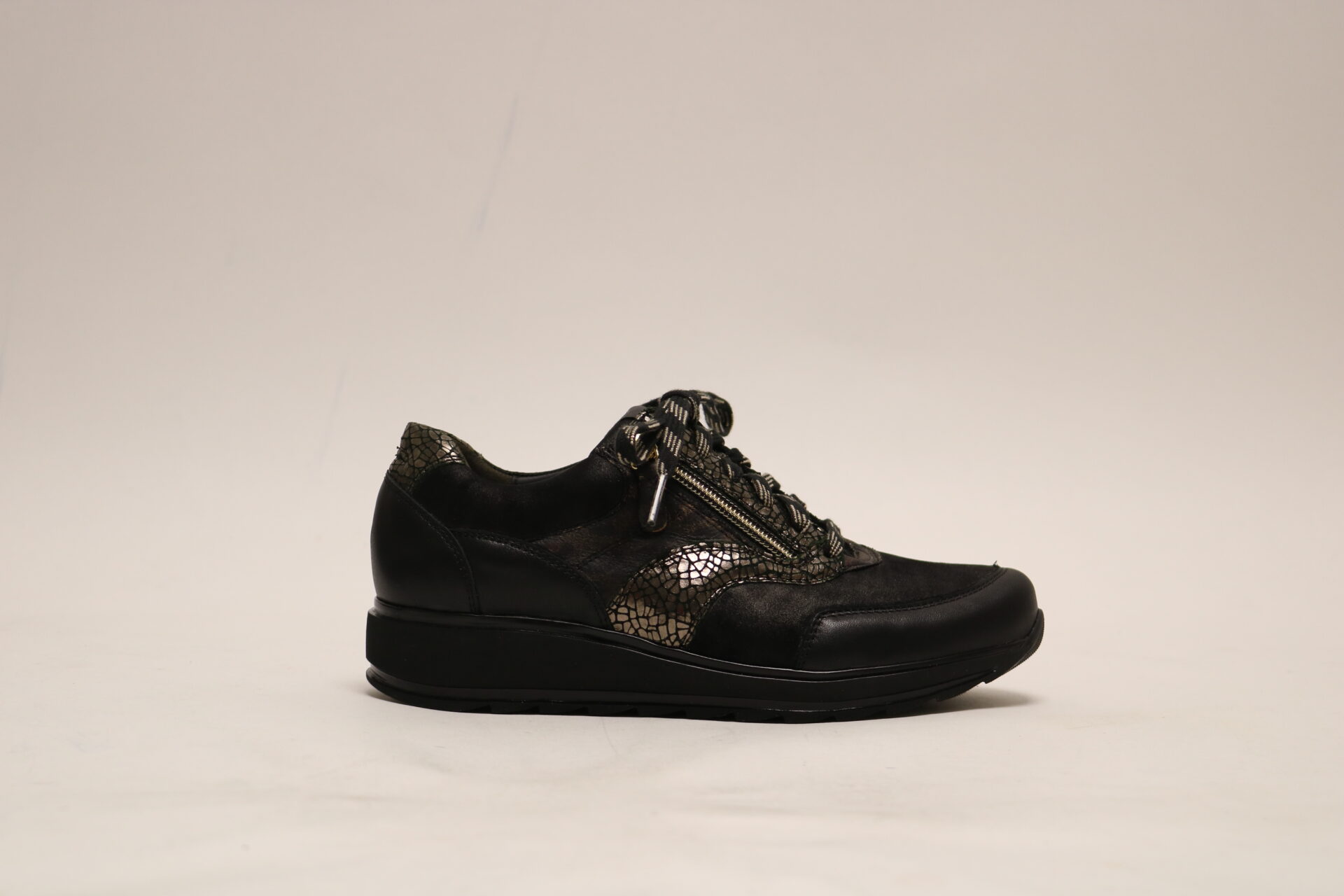 Durea 6279 H Zwart Tinten Veterschoen